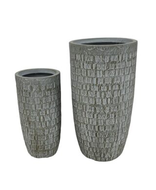 19.427 סט *2 בית עציץ גבוה 62*33*33 FIBER CLAY 19.427 סט *2 בית עציץ גבוה 62*33*33 FIBER CLAY