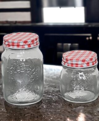 צנצנת מכסה משובץ 0.26L