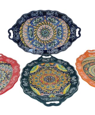 מגש עם ידיות 4 צבעים 30*46