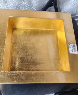 מגש מרובע שוליים  זהב 6*30*30
