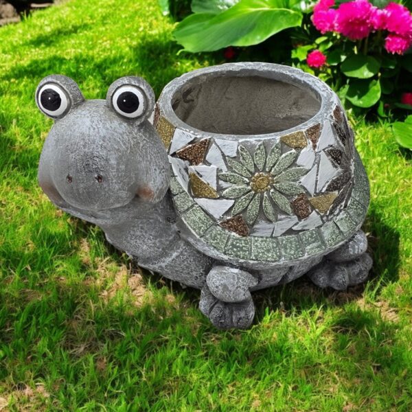 צב עם עציץ 23*24*35