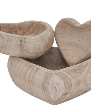 קערת "לב" עץ מגולף 6*20*21 קערת "לב" עץ מגולף 6*20*21