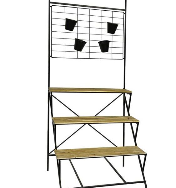 מעמד מתכת לתליית עציצים 3 קומות 180*84*80