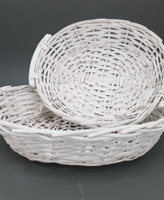 סלסלה אובלית לבנה 9*30*35