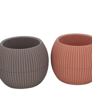 בית עציץ כדור פסים 11.5*14.5 חמרה בית עציץ כדור פסים 11.5*14.5 חמרה