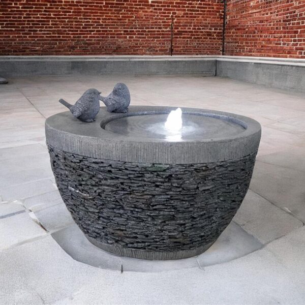 מזרקה עם אור חצי כדור 25*46