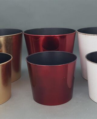 דלי עגול אדום 18*14.5