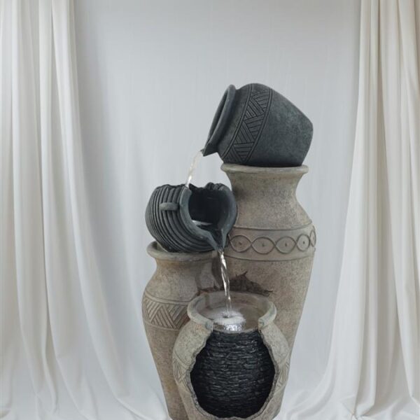 מזרקה עם אור+כדים 60*31