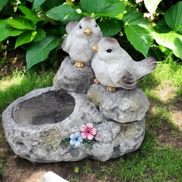 ציפור +1 עם עציץ 33*21*35