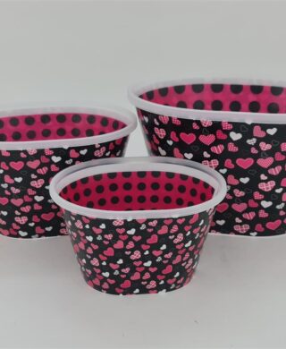 קופסת פלסטיק אובלית בינונית לבבות 15*21*26 קופסת פלסטיק אובלית בינונית לבבות 15*21*26