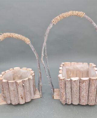 עציץ גדר עם ידית מרובע 42*17*17