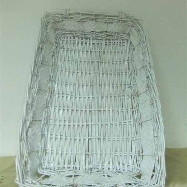 סלסלה מלבנית לבנה 14*50*80 סלסלה מלבנית לבנה 14*50*80