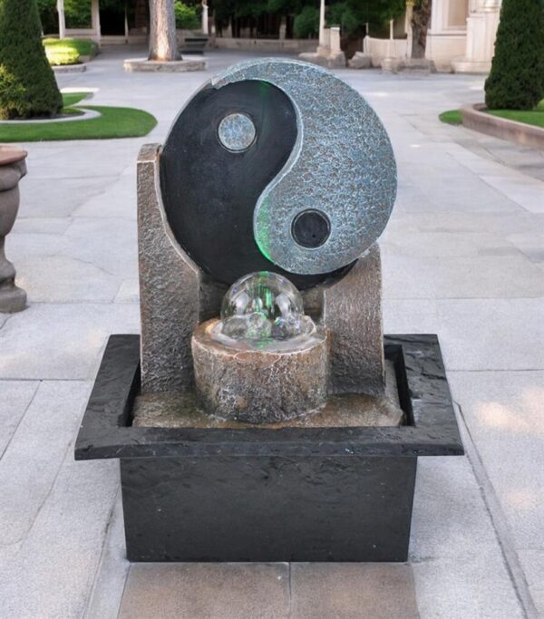 מזרקה עם אור YIN YANG 27*21