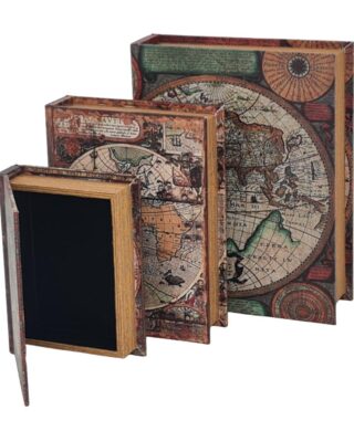 סט *3 קופסאות ספר מפה 7*23*32 סט *3 קופסאות ספר מפה 7*23*32