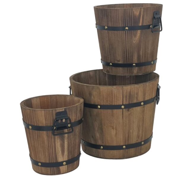 חבית עץ עגולה 25*30