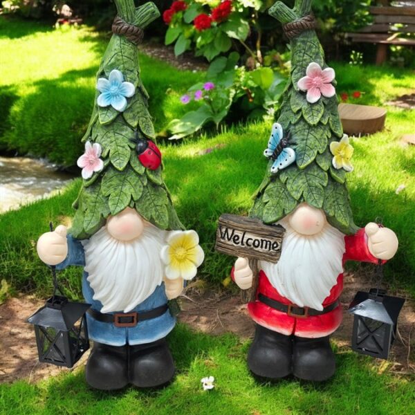 סט *2 גמדים עם פנסים 57*17*26