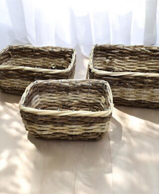 סלסלה מלבנית עם בטנה 11*18*25 סלסלה מלבנית עם בטנה 11*18*25