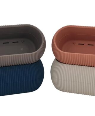 אדנית אובלית פסים 9*12*28 כחול