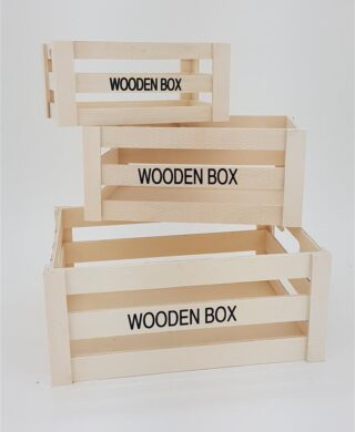 סט *3 WOODEN BOX