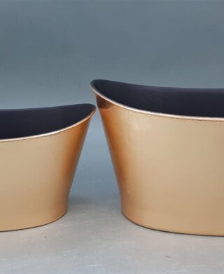 דלי אובלי זהב 15*18*26