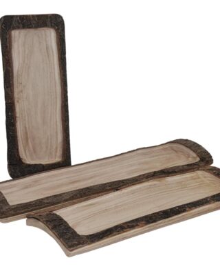 מגש מלבני קליפת עץ 4*20*63