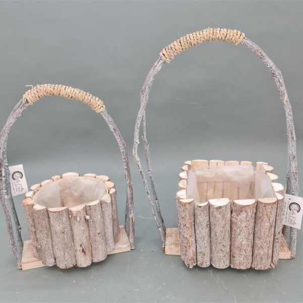 עציץ גדר עם ידית עגול 33*17