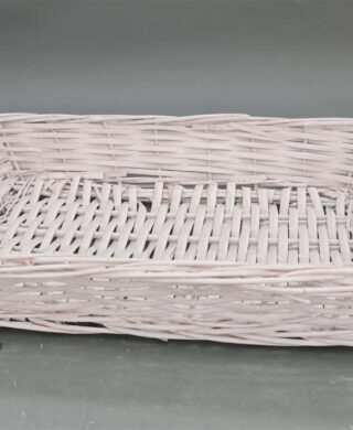 סלסלה מלבנית ידיות לבן 8*29*39 סלסלה מלבנית ידיות לבן 8*29*39