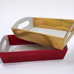 מגש קרטון מתקפל 6*16.5*25.5 מטלי זהב