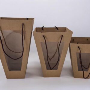 10 שקיות נייר קונוס 10*23*33 חום