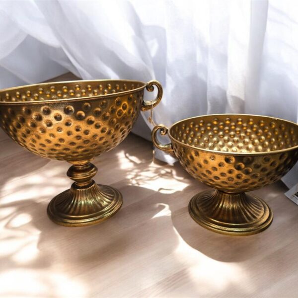 גביע מתכת עם ידיות 28*31*38