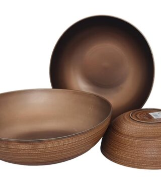 קערה עגולה זהב/חום 9*30 קערה עגולה זהב/חום 9*30