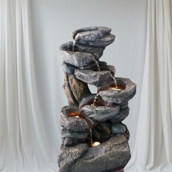 מזרקה עם אור+אבנים 56*32