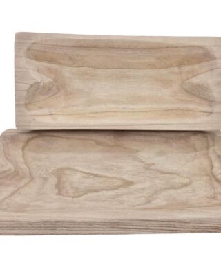 מגש מלבני עץ מגולף 5*19*41