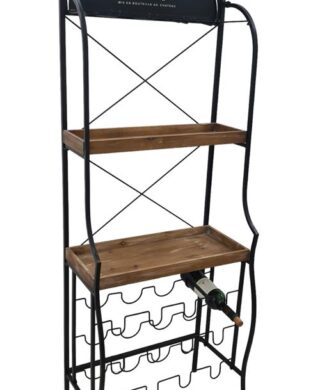 מעמד מדפים עם מתקן לבקבוקים 175*33*60 מעמד מדפים עם מתקן לבקבוקים 175*33*60