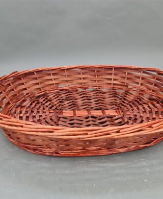 סלסלה אובלית ידיות לבן 8*37*46 סלסלה אובלית ידיות לבן 8*37*46