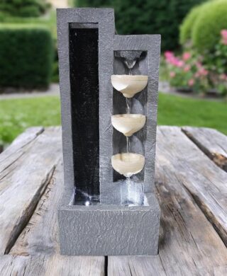 מזרקה כפולה עם אור+קעריות 50*21 מזרקה כפולה עם אור+קעריות 50*21