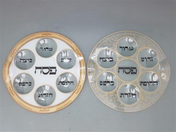 צלחת פסח 33 סמ. שקוף