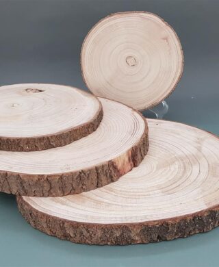 קרש עגול+קליפת עץ 4*45