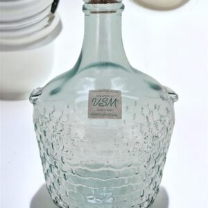 בקבוק עם פקק שעם 4L. COLONIAL שקוף