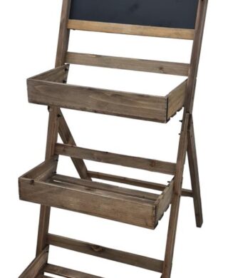 מעמד עץ 3 קומות עם לוח גיר 109*70*48