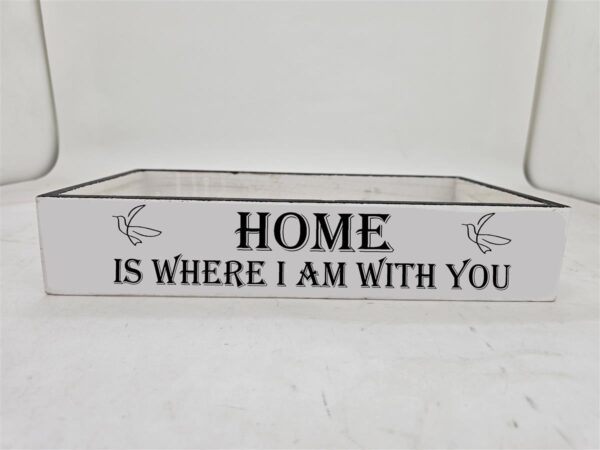 מגש עץ שרוף 7*19*36 HOME