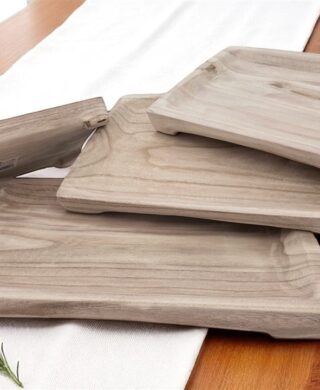 מגש מלבני עם רגליים עץ מגולף 4*18*30