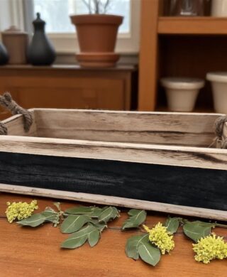 מגש מלבני עץ מגולף 10*18*39