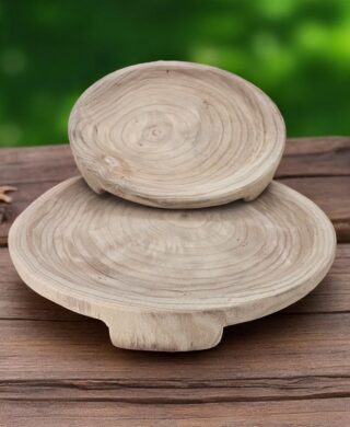 מגש עגול עם רגליים עץ מגולף 4*30 מגש עגול עם רגליים עץ מגולף 4*30