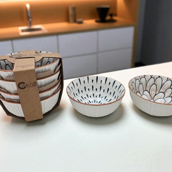 סט *4 קערות דקור פסים 11.25X6 סמ.