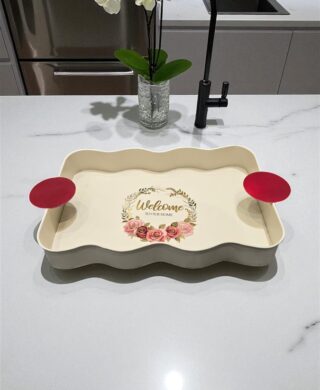 מגש מתכת מלבני 5*33*41 WELCOME