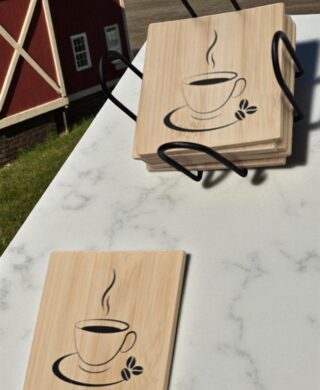 סט *6 תחתיות לכוס מרובע 9.7 סמ.