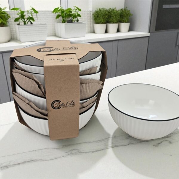 סט *4 קערות פסים 15X8 סמ.