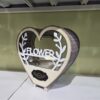 בית עציץ "לב" עץ 13*30*31 FLOWER