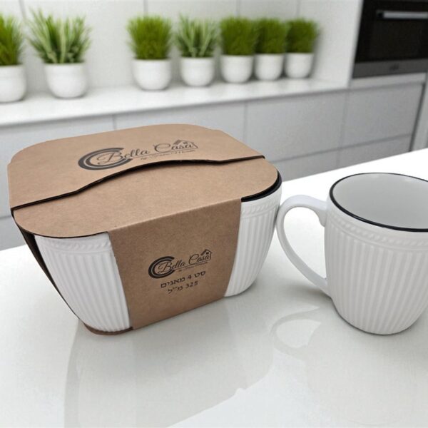 סט *4 מאג פסים 9X10 ס"מ